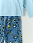 Sleep Squad Pixel Gamer Knit & Flannel PJ Set, Blue, 8-16 product photo View 03 S