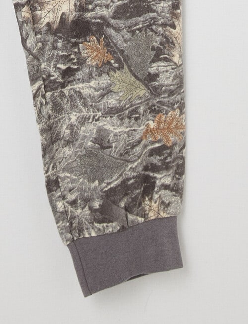 Sleep Squad Camouflage Knit Flannel PJ Set, Grey, 8-16 product photo View 04 L