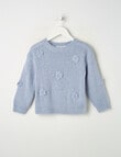 Mac & Ellie Flower Jumper, Periwinkle product photo