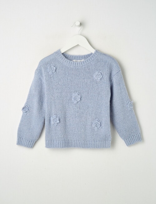 Mac & Ellie Flower Jumper, Periwinkle product photo
