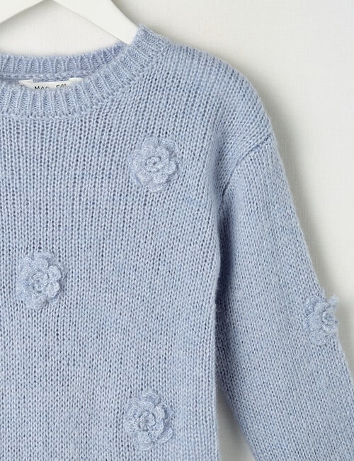 Mac & Ellie Flower Jumper, Periwinkle product photo View 02 L