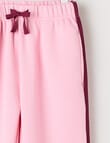 Mac & Ellie Tape Jogger Trackpant, Blush & Berry product photo View 02 S