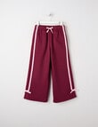 Mac & Ellie Wide Leg Tape Trackpant, Berry & Blush product photo