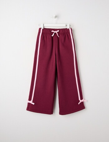 Mac & Ellie Wide Leg Tape Trackpant, Berry & Blush product photo