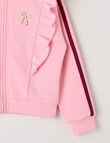 Mac & Ellie Zip Front Frill Sweatshirt, Blush product photo View 02 S