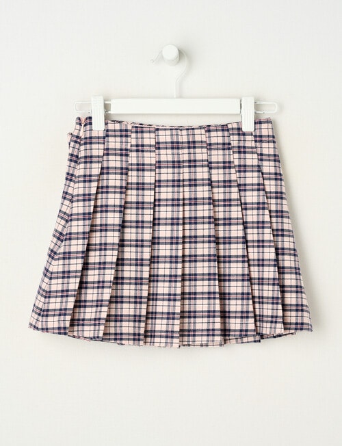 Heart Check Pleat Skirt, Dusk product photo View 02 L