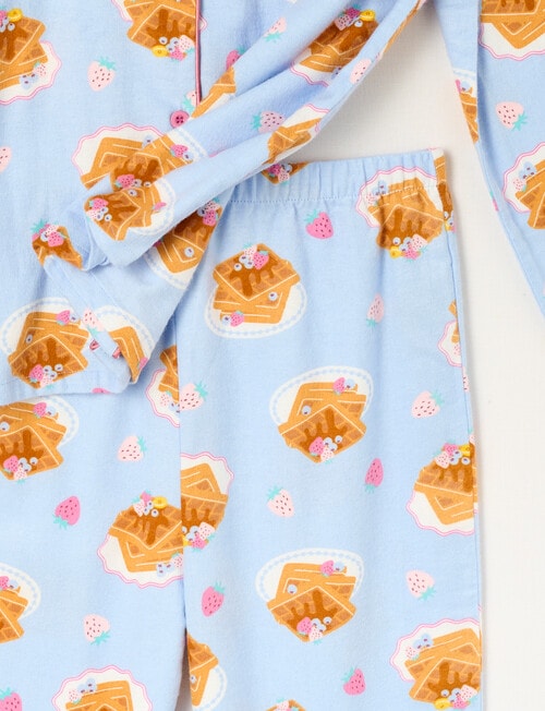 Brunch Club Flannel PJ Set, Blue, 8-16 product photo View 03 L