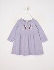 Teeny Weeny Heart & Bow Long-Sleeve Dress, Lilac product photo