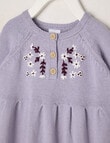 Teeny Weeny Heart & Bow Long-Sleeve Dress, Lilac product photo View 02 S