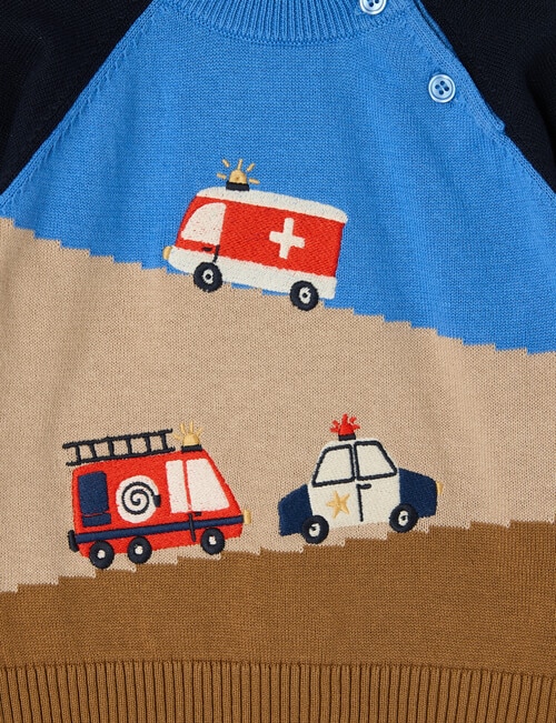 Teeny Weeny Emergency Knit Top, Blue product photo View 03 L