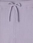 Teeny Weeny Heart & Bow Knit Legging, Lilac product photo View 02 S