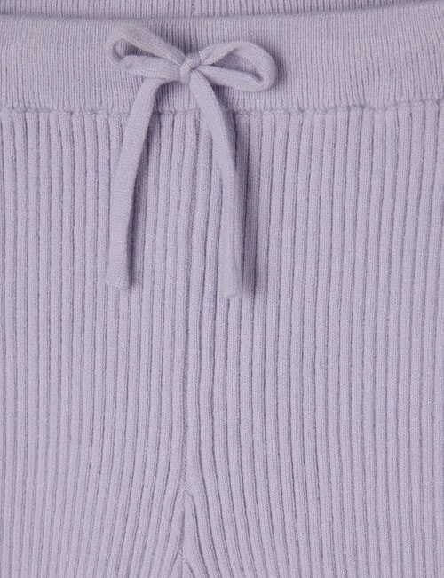Teeny Weeny Heart & Bow Knit Legging, Lilac product photo View 02 L