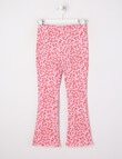 Mac & Ellie Ditsy Floral Flare Legging, Pink & Vanilla product photo