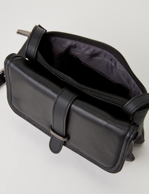 Milano 2-Compartment Crossbody Bag, Black product photo View 04 L