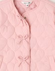 Mac & Ellie Hearts Quilted Shacket, Blush product photo View 02 S