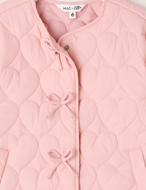Mac & Ellie Hearts Quilted Shacket, Blush product photo View 02 L