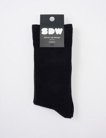 Simon De Winter Circulation Crew Socks, 2-Pack, Black product photo