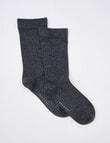 Simon De Winter Circulation Crew Socks, 2-Pack, Charcoal Marle product photo View 02 S