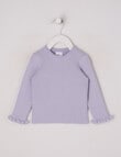 Teeny Weeny Heart & Bow Knit Top, Lilac product photo