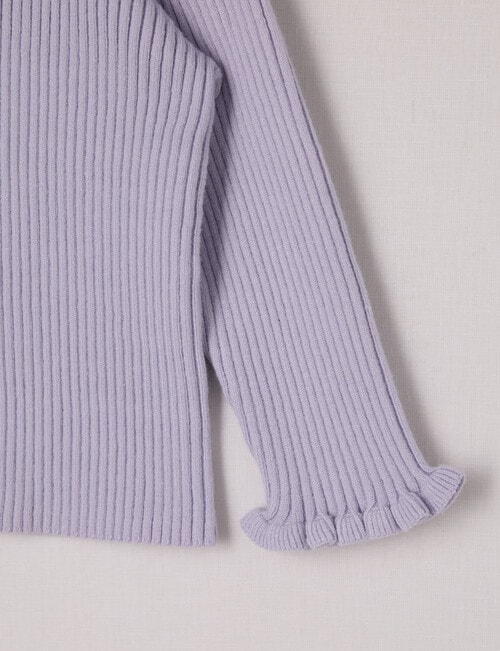 Teeny Weeny Heart & Bow Knit Top, Lilac product photo View 02 L