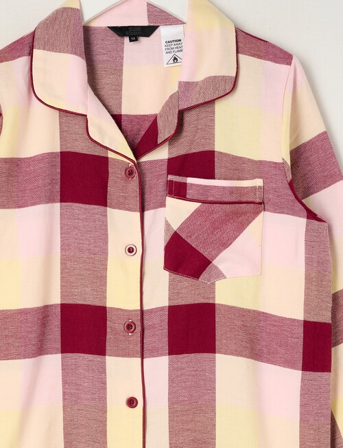Sleep Squad Check Flannel PJ Set, Red, 8-16 product photo View 02 L