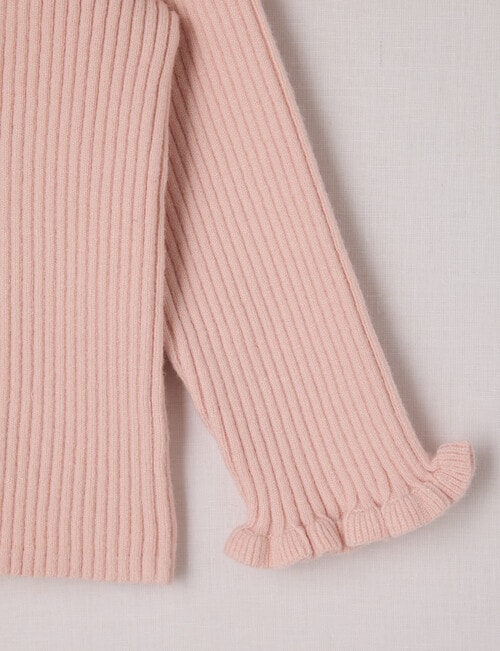 Teeny Weeny Heart & Bow Knit Top, Pink product photo View 02 L