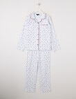 Sleep Squad Heart Gingham Flannel PJ Set, Blue, 8-16 product photo