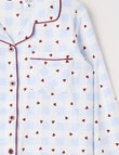 Sleep Squad Heart Gingham Flannel PJ Set, Blue, 8-16 product photo View 02 S