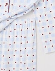 Sleep Squad Heart Gingham Flannel PJ Set, Blue, 8-16 product photo View 03 S