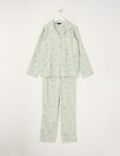Western Flannel PJ Set, Soft Grass, 8-16 product photo