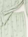 Western Flannel PJ Set, Soft Grass, 8-16 product photo View 03 S