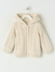 Little Bundle Little Bear Knitted Hooded Cardigan, Blue product photo