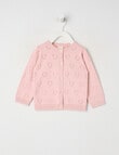 Little Bundle Forest Friends Knitted Cardigan, Pink product photo