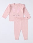 Little Bundle Forest Friends Knit Top & Pant, 2-Piece Set, Pink product photo