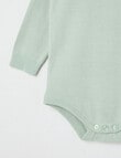 Little Bundle Forest Friends Knit Romper, Green product photo View 04 S