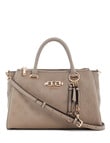 Guess Anise Triple Comp Satchel, Dark Taupe Logo product photo
