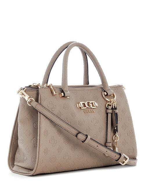Guess Anise Triple Comp Satchel, Dark Taupe Logo product photo View 03 L
