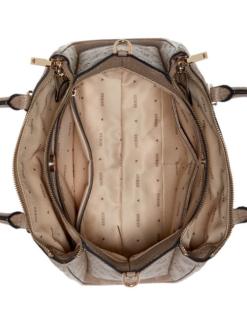 Guess Anise Triple Comp Satchel, Dark Taupe Logo product photo View 04 L