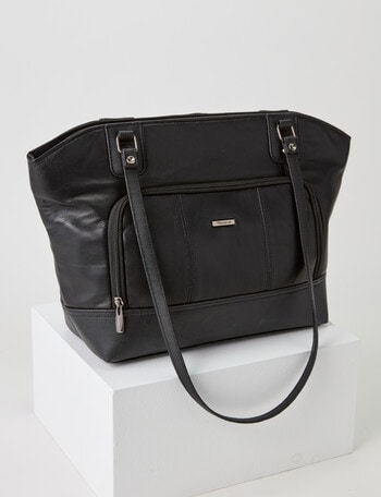 Milano Panelled Shopper Bag, Black product photo