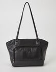 Milano Panelled Shopper Bag, Black product photo View 02 S