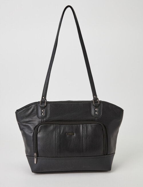 Milano Panelled Shopper Bag, Black product photo View 02 L