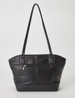 Milano Panelled Shopper Bag, Black product photo View 03 S