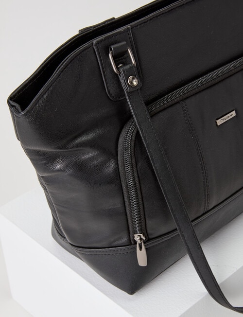 Milano Panelled Shopper Bag, Black product photo View 04 L