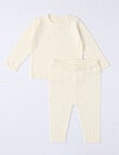 Little Bundle Forest Friends Knit Top & Pant, 2-Piece Set, Cream product photo