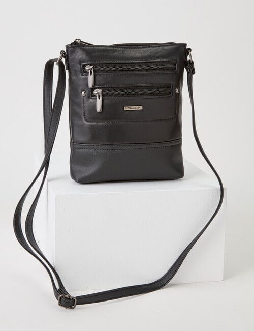 Milano Multi-Zip Small Crossbody Bag, Black product photo
