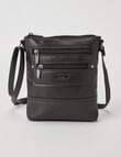 Milano Multi-Zip Small Crossbody Bag, Black product photo View 02 S