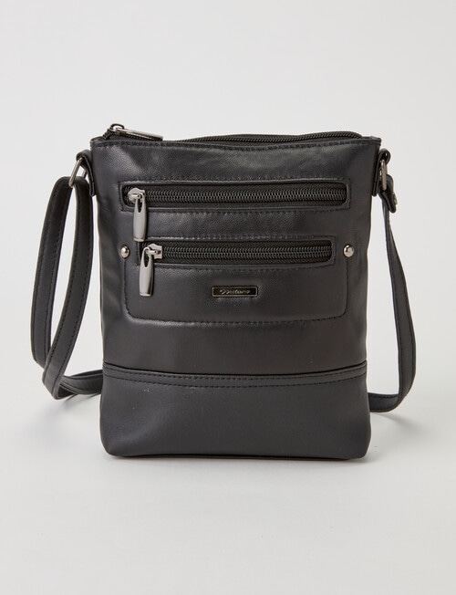 Milano Multi-Zip Small Crossbody Bag, Black product photo View 02 L