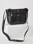 Milano Shoulder Front Zip Pockets Bag, Black product photo