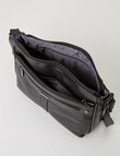 Milano Shoulder Front Zip Pockets Bag, Black product photo View 06 S