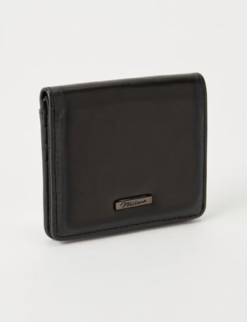 Milano Small Single Fold Wallet, Black product photo